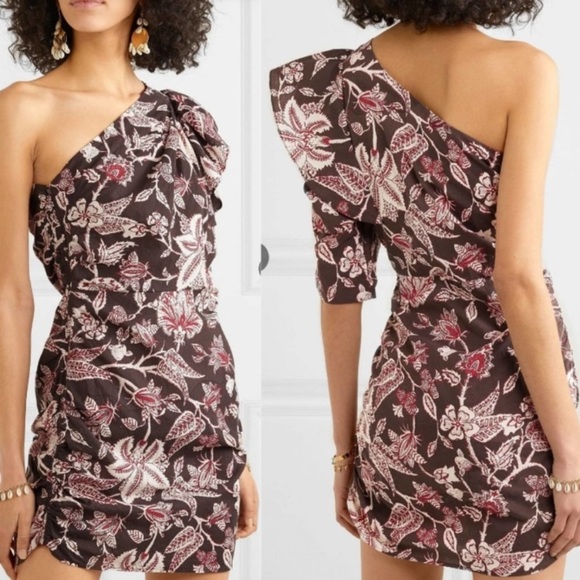 Isabel Marant Lilia One Shoulder Floral Print Mini
Dress Asymmetrical Cotton - Picture 5 of 10